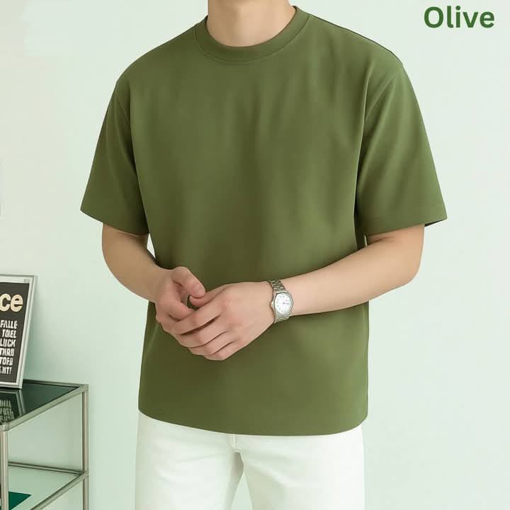 Men's Solid Drop Shoulder Oversized T-Shirt