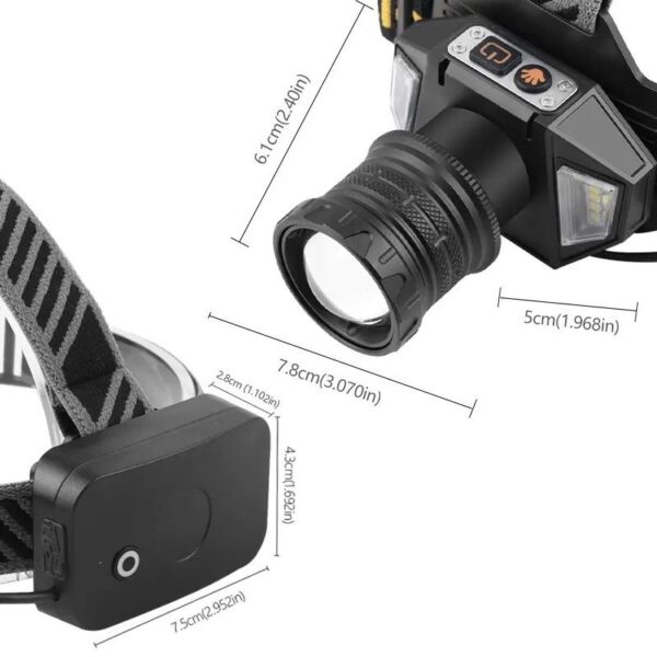 GearUP  Rechargeable LED Headlamp with Power Bank - Image 2