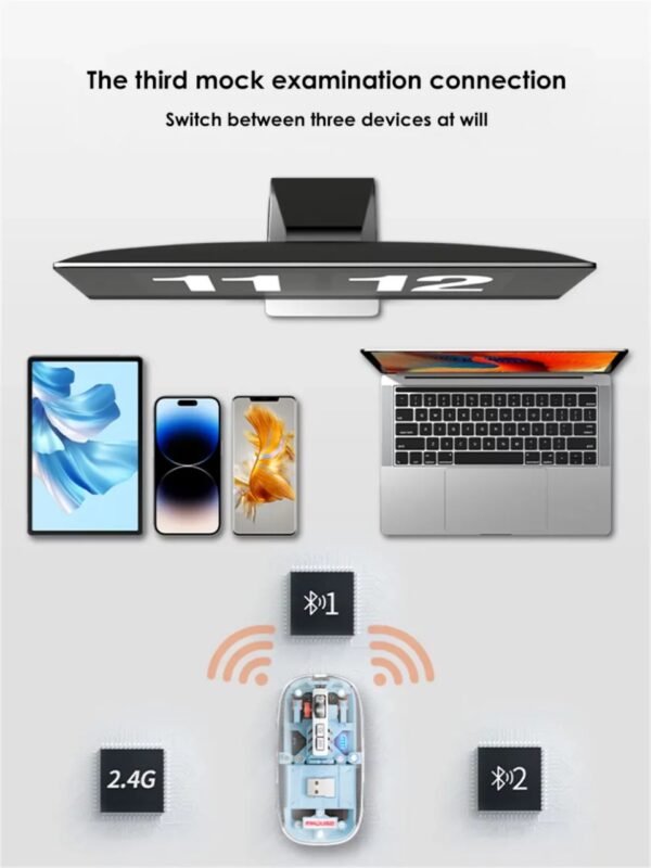 GearUP WM30 Transparent Magnetic Wireless Mouse - Image 2