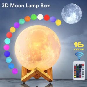 Premium Rechargeable 3D Moon Lamp with remote