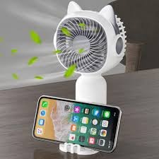MHR Rechargeable Portable Handheld Mini Fan(White)