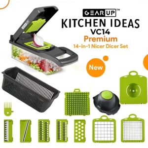 🥕 GearUP VC14 Premium 14-in-1 Vegetable & Fruit Slicer