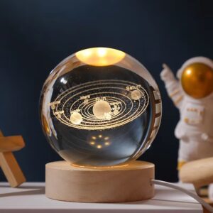 🌌 3D  Solar System Ball with 1-Color LED Base
