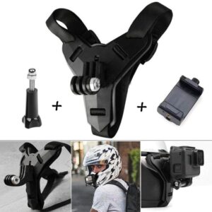 🏍️ Helmet Chin Mount With Mobile Holder (Black)