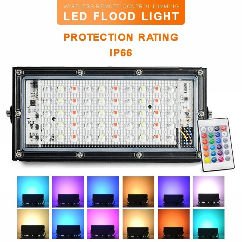 💡 GearUP 50W RGB LED Flood Light with Remote