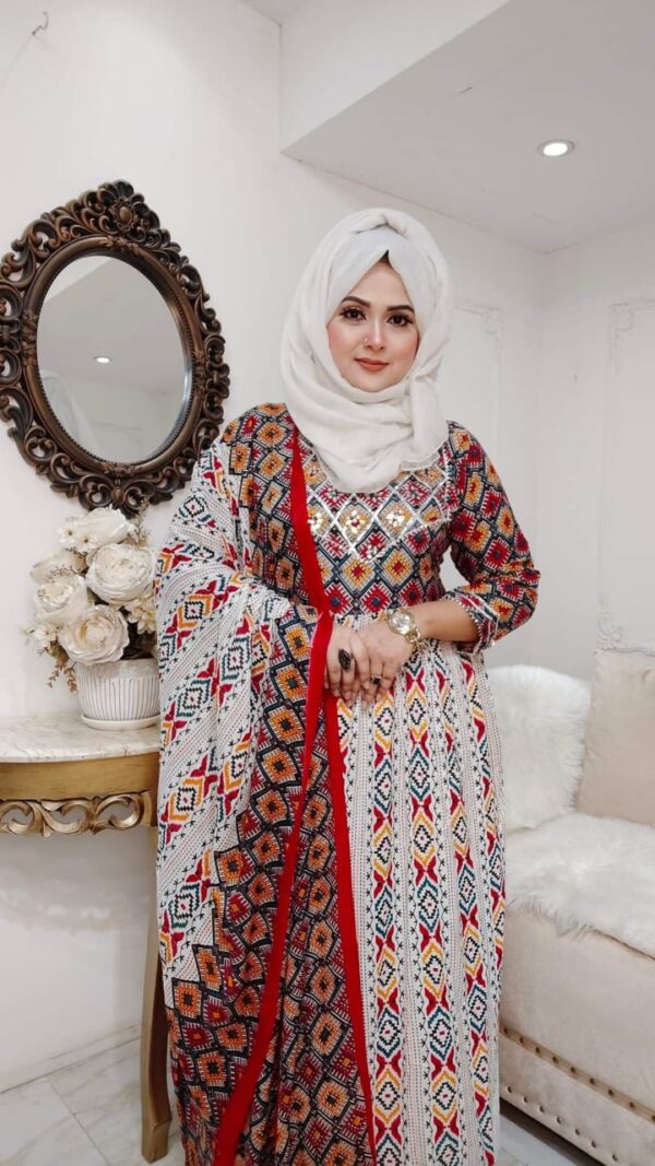 👗 Premium Jamdani Nayra Cut Three Piece - Image 2