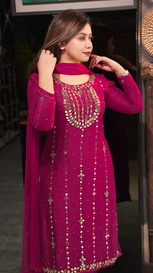👗 Readymade Three Piece – Hand & Chest Embroidery Work