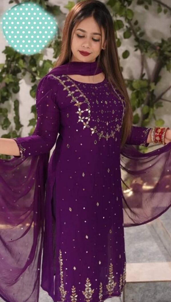 👗 Readymade Three Piece – Hand & Chest Embroidery Work
