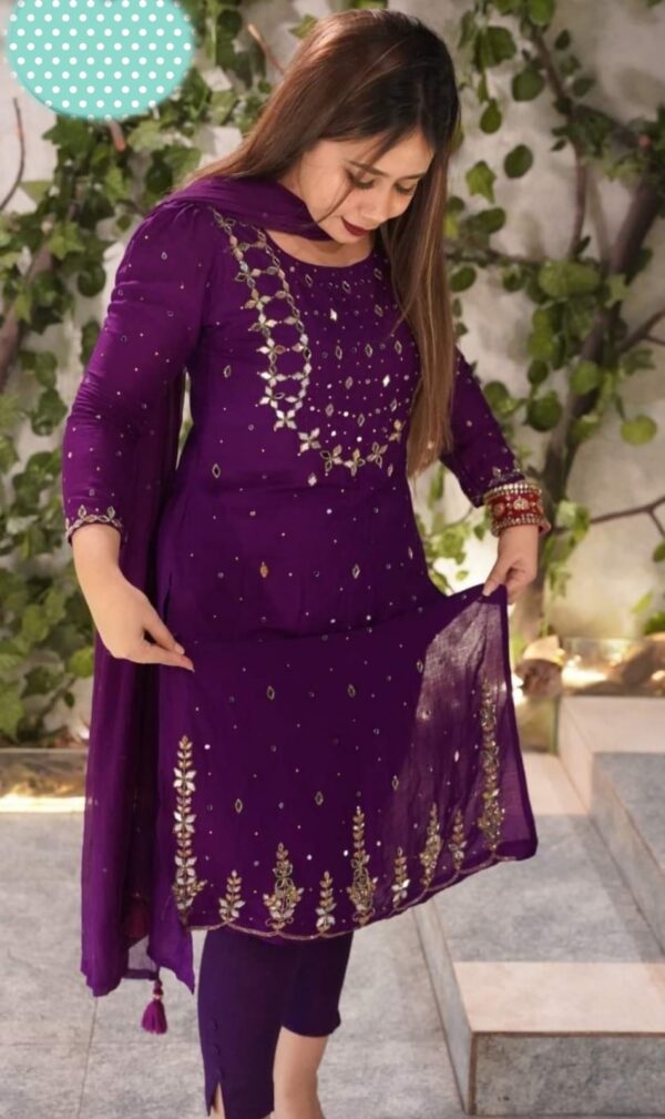 👗 Readymade Three Piece – Hand & Chest Embroidery Work - Image 2