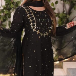 👗 Readymade Three Piece – Hand & Chest Embroidery Work
