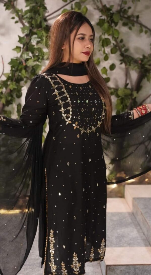 👗 Readymade Three Piece – Hand & Chest Embroidery Work
