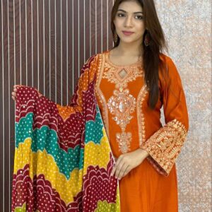 👗 Linen Sequence Three Piece – Embroidered Linen