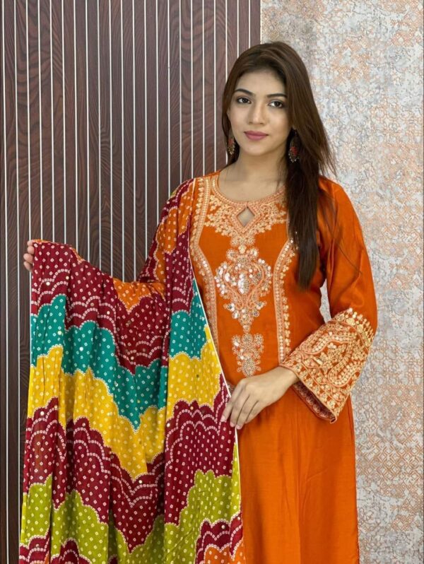 👗 Linen Sequence Three Piece – Embroidered Linen