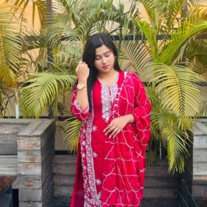 👗 Georgette Embroidery Four Piece – Fully Stitched