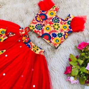 🥻 Baby Party Lehenga – Gorgeous AC Net
