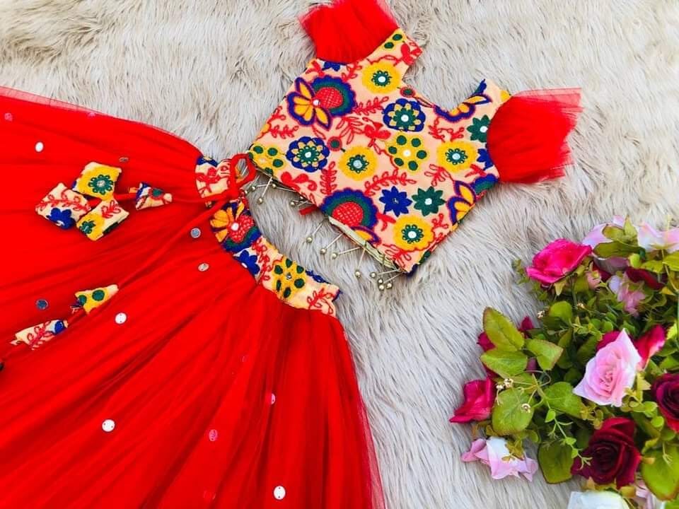 🥻 Baby Party Lehenga – Gorgeous AC Net