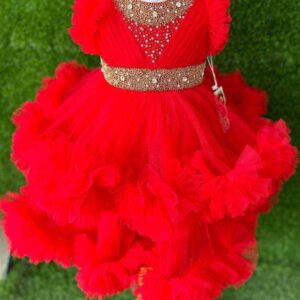 🎀 Baby Party Dress – Elegant Beaded Design