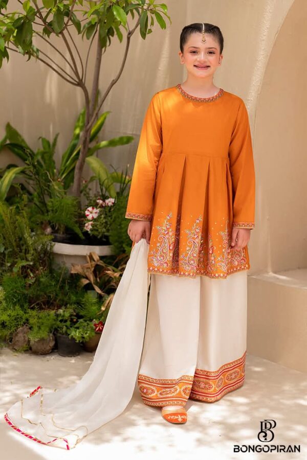 👗 Diamond Georgette Three Piece – Embroidered Kameez - Image 4