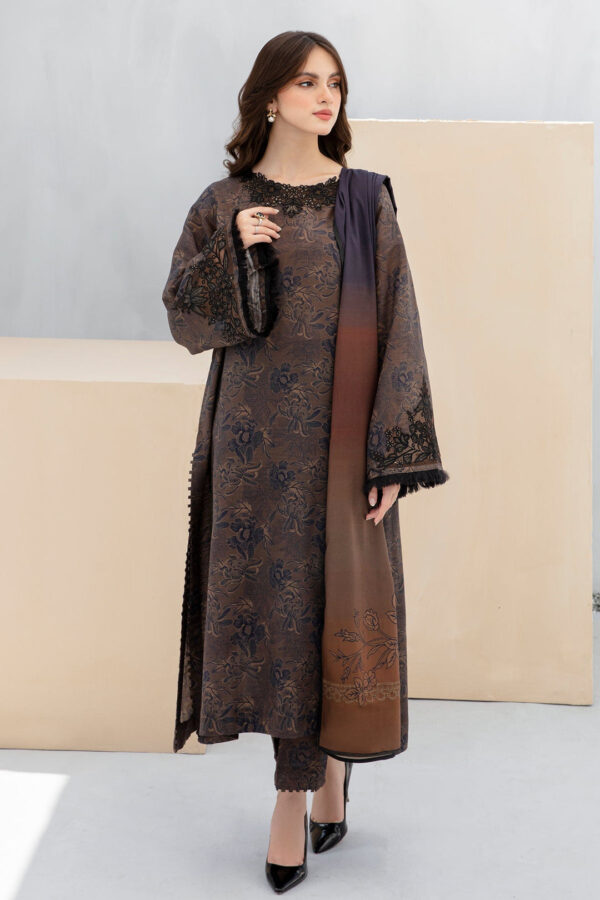 👗 Premium Digital Print Three Piece – Soft Dubai Silk - Image 3