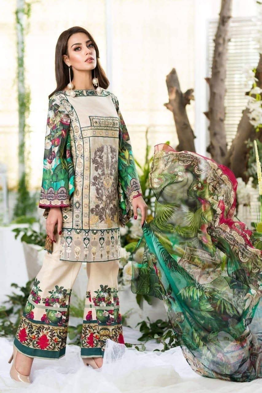 π Digital Print Three Piece β Dubai Silk Kameez