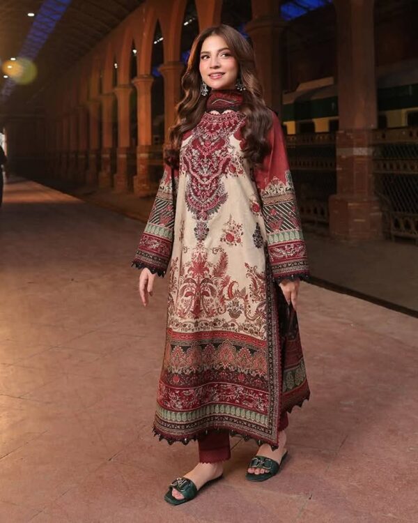 👗 Digital Print Three Piece – Dubai Silk - Image 3