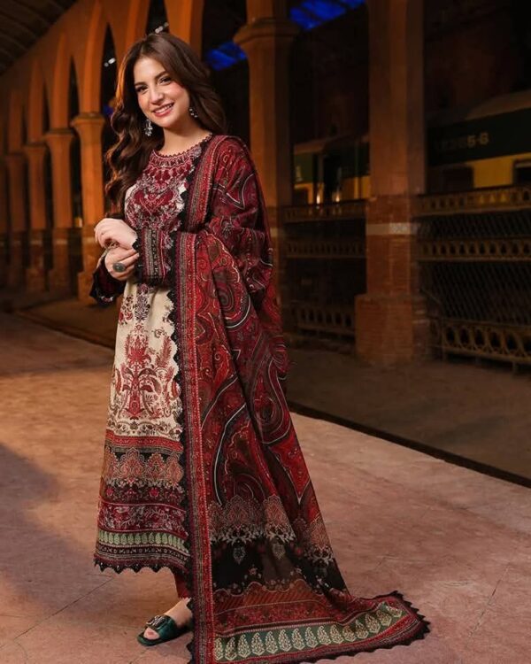👗 Digital Print Three Piece – Dubai Silk - Image 4