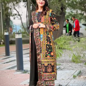 👗 Georgette Readymade Three Piece – Digital Printed