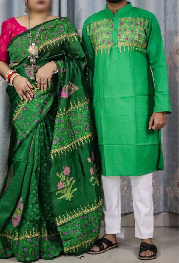 👫 Couple Set – Premium  Sharee & Panjabi