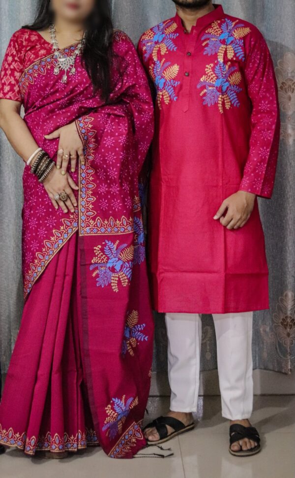 👫 Couple Set – Premium  Sharee & Panjabi