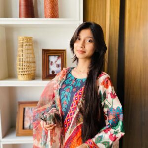 👗 Premium Digital Print Three Piece – Sensetic Silk