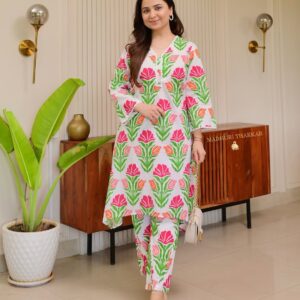 👗Premium Two Piece Kurti Set – Pure Cotton