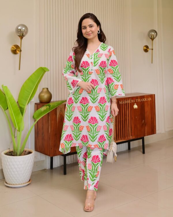👗Premium Two Piece Kurti Set – Pure Cotton