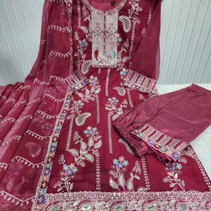 Readymade Three Piece Sharara Set – Faux Georgette