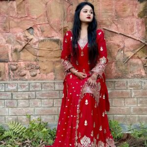 👗 Premium Indian Fox Georgette Three Piece